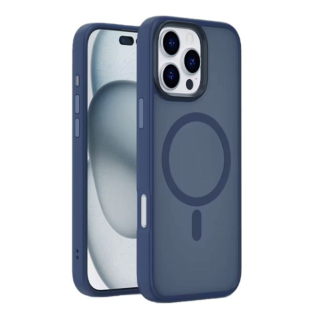 Husa MagFrost » iPhone 16 Plus, MagCase, Matte, Gray/Blue