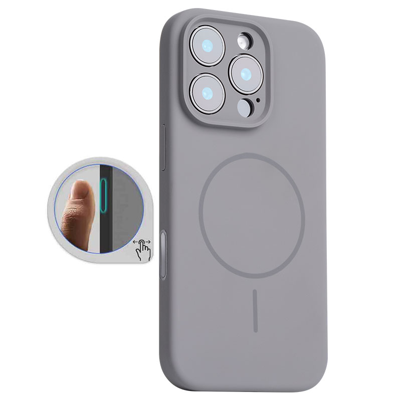 Husa MagThin » iPhone 16 Pro Max, SoftTouch, Camera Control, TPU, Stone Gray
