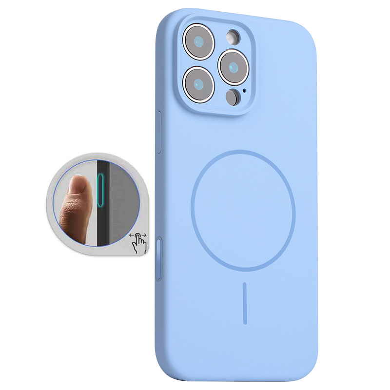 Husa MagThin » iPhone 16 Pro, SoftTouch, Camera Control, TPU, Light Blue