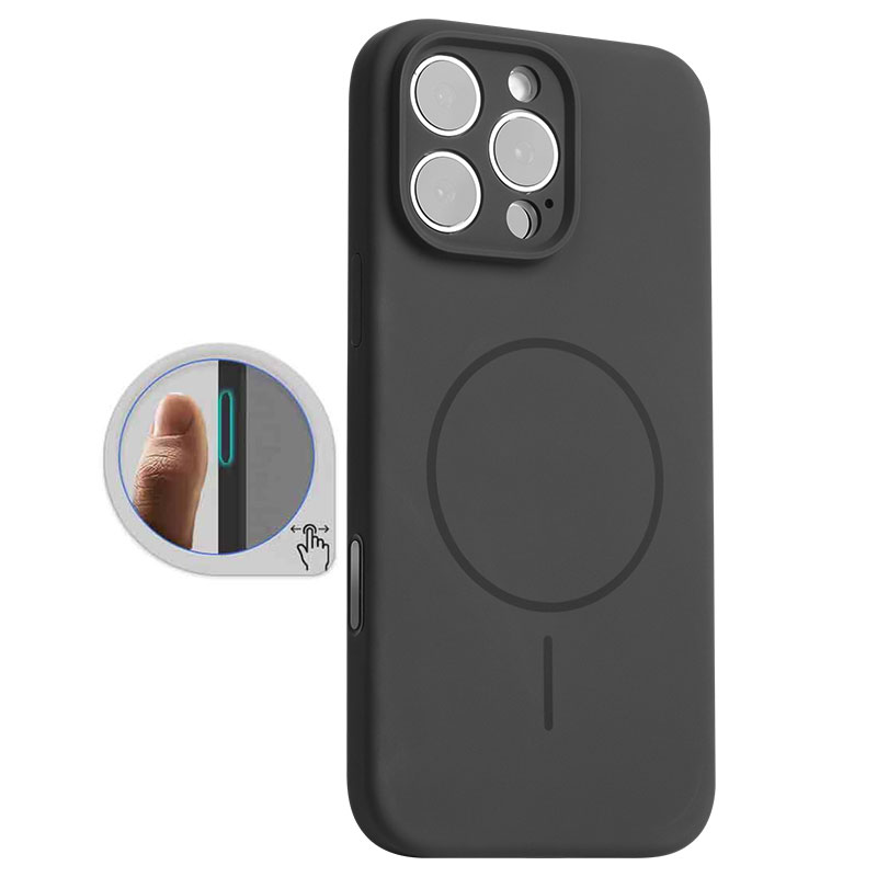 Husa MagThin » iPhone 16 Pro, SoftTouch, Camera Control, TPU, Deep Black