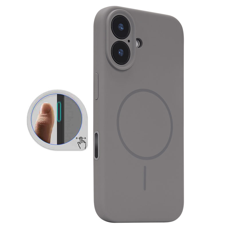 Husa MagThin » iPhone 16 Plus, SoftTouch, Camera Control, TPU, Stone Gray