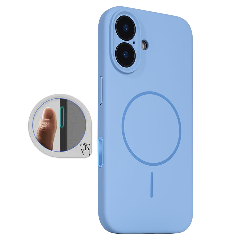 Husa MagThin » iPhone 16, SoftTouch, Camera Control, TPU, Light Blue