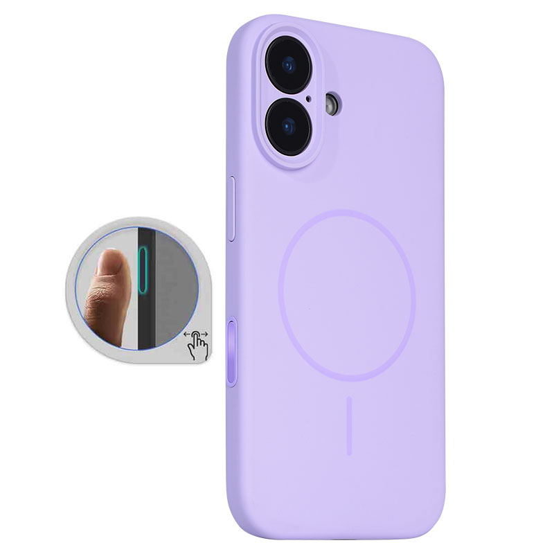 Husa MagThin » iPhone 16, SoftTouch, Camera Control, TPU, Light Purple