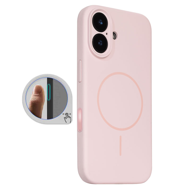 Husa MagThin » iPhone 16, SoftTouch, Camera Control, TPU, Light Pink
