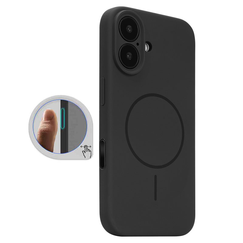 Husa MagThin » iPhone 16, SoftTouch, Camera Control, TPU, Deep Black