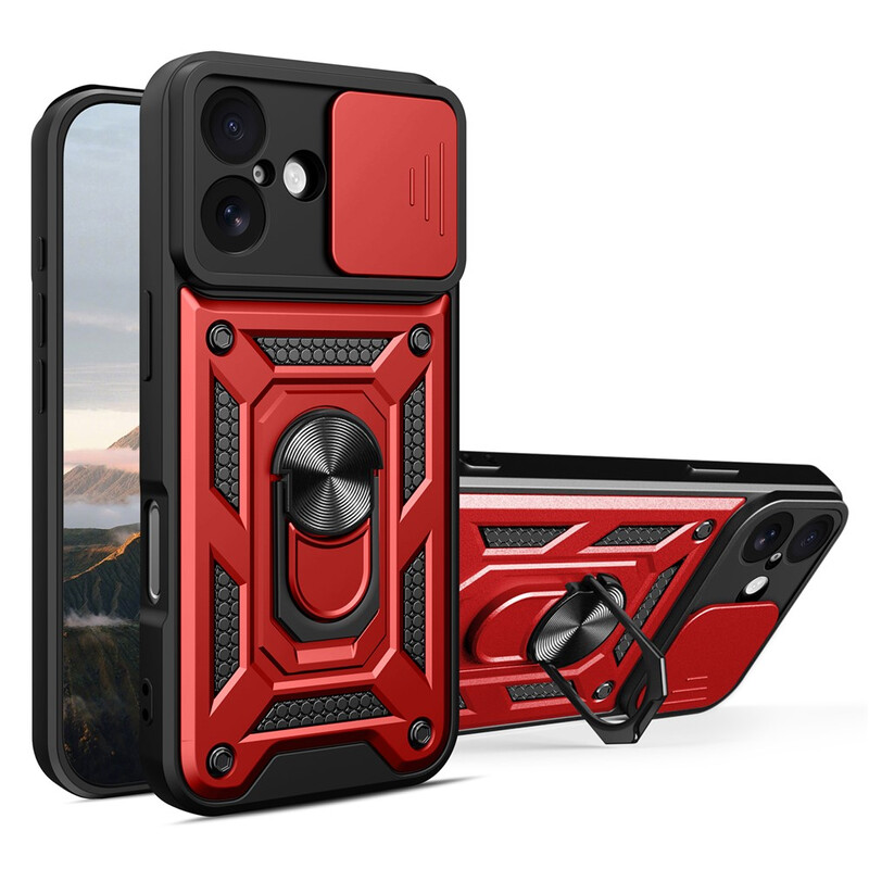 Husa Armor » iPhone 17, CamSlide, Ring Stand, RED