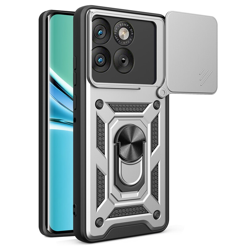 Husa Armor » Motorola Edge 70, CamSlide, Ring Stand, SILVER