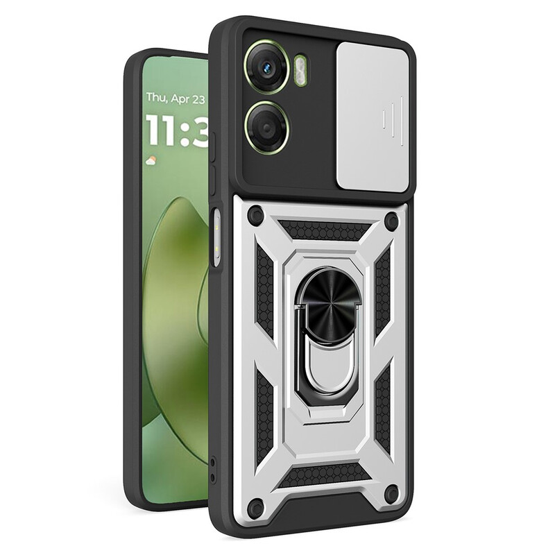 Husa Armor » Motorola Moto G06, CamSlide, Ring Stand, SILVER