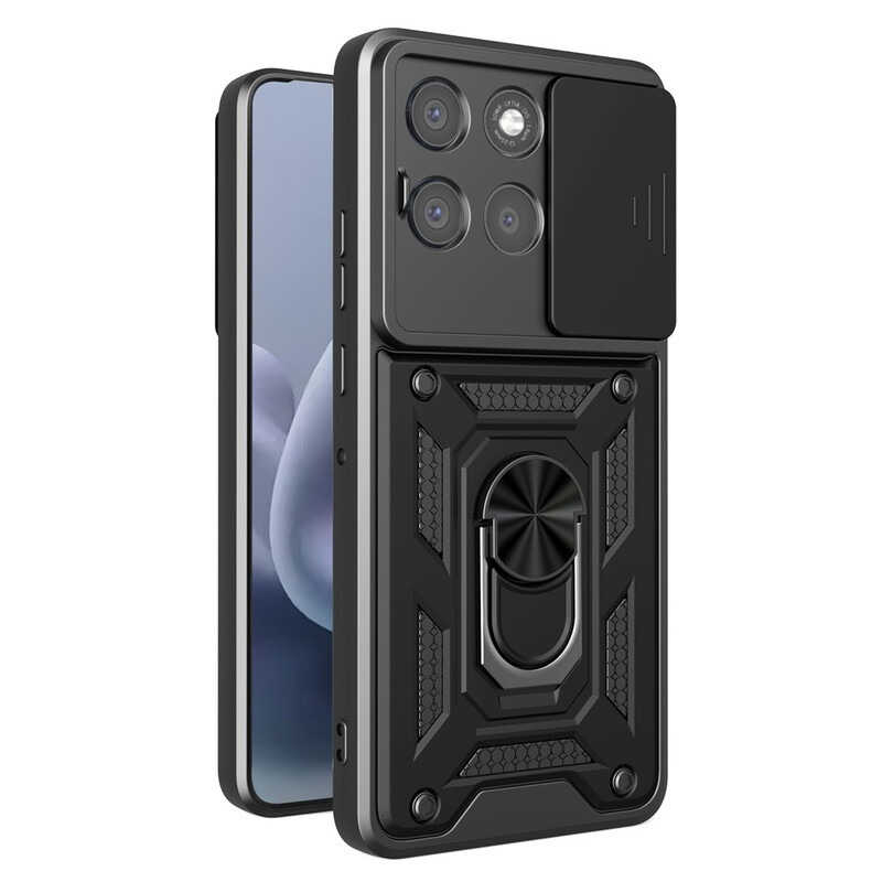 Husa Armor » Motorola Moto G86, CamSlide, Ring Stand, BLACK