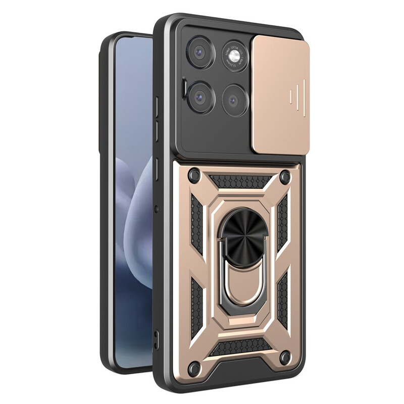 Husa Armor » Motorola Moto G86, CamSlide, Ring Stand, GOLD