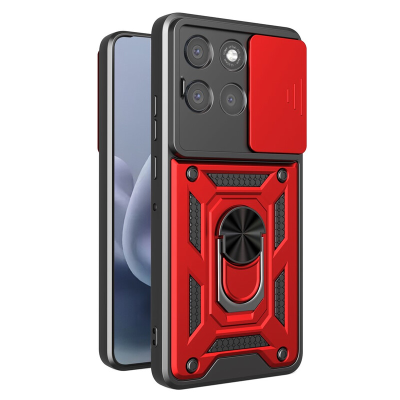 Husa Armor » Motorola Moto G86, CamSlide, Ring Stand, RED