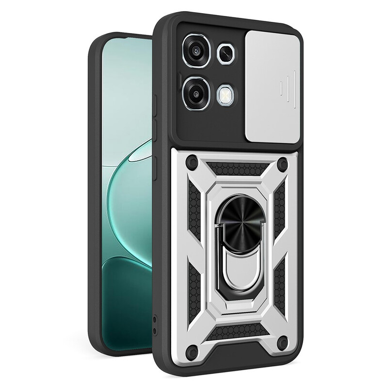 Husa Armor » Oppo A6 Pro, CamSlide, Ring Stand, SILVER