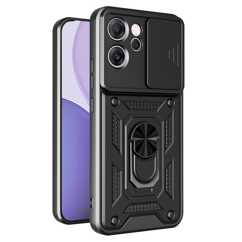 Husa Armor » Oppo Reno14 F, CamSlide, Ring Stand, BLACK