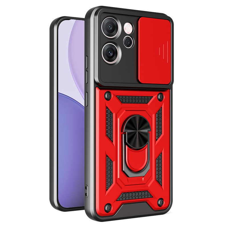 Husa Armor » Oppo Reno14 F, CamSlide, Ring Stand, RED