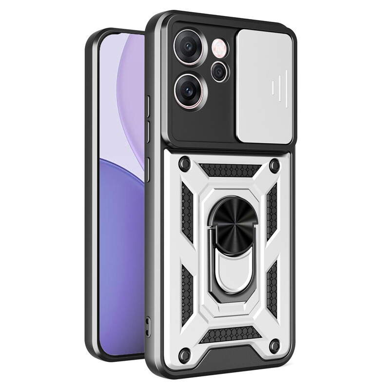 Husa Armor » Oppo Reno14 F, CamSlide, Ring Stand, SILVER