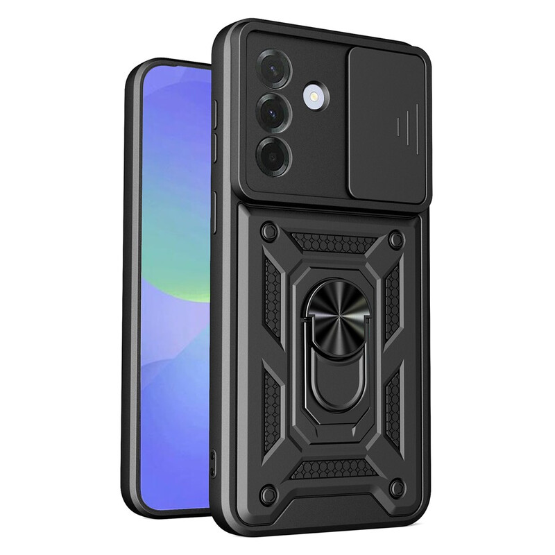 Husa Armor » Samsung A37 (A376), CamSlide, Ring Stand, BLACK