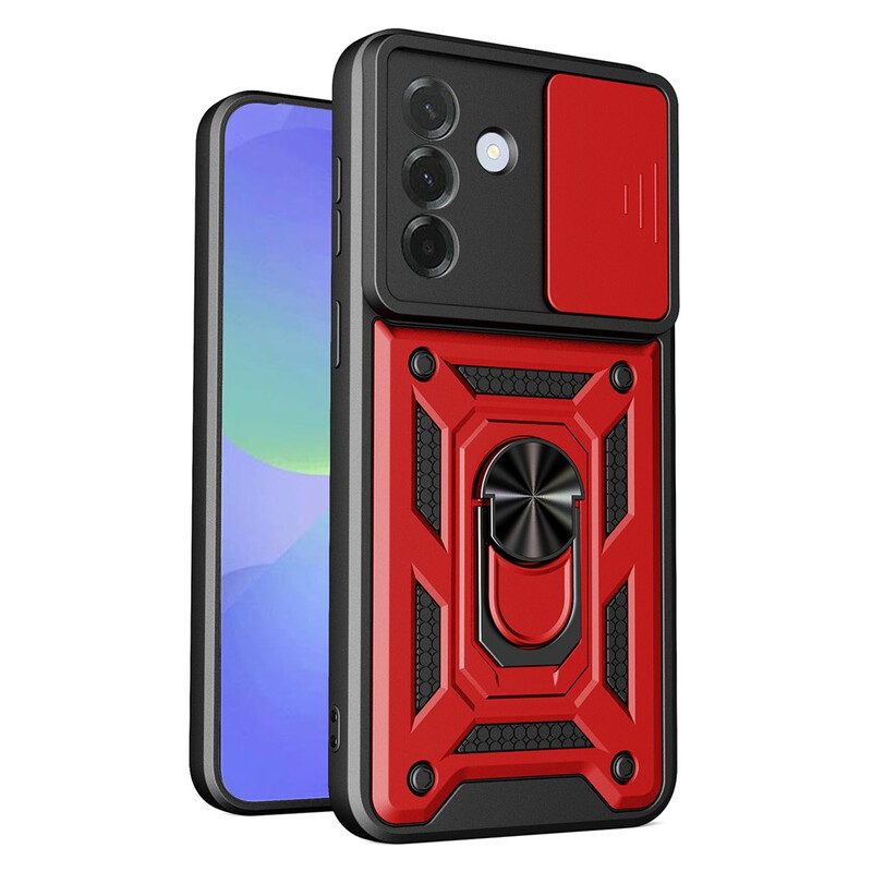 Husa Armor » Samsung A37 (A376), CamSlide, Ring Stand, RED