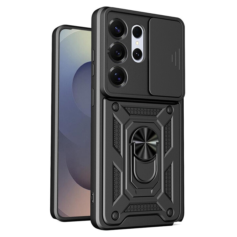 Husa Armor » Samsung S26 Ultra (S948), CamSlide, Ring Stand, BLACK