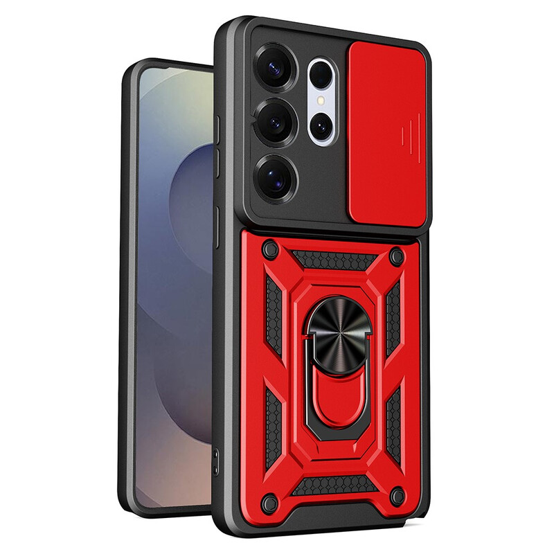 Husa Armor » Samsung S26 Ultra (S948), CamSlide, Ring Stand, RED