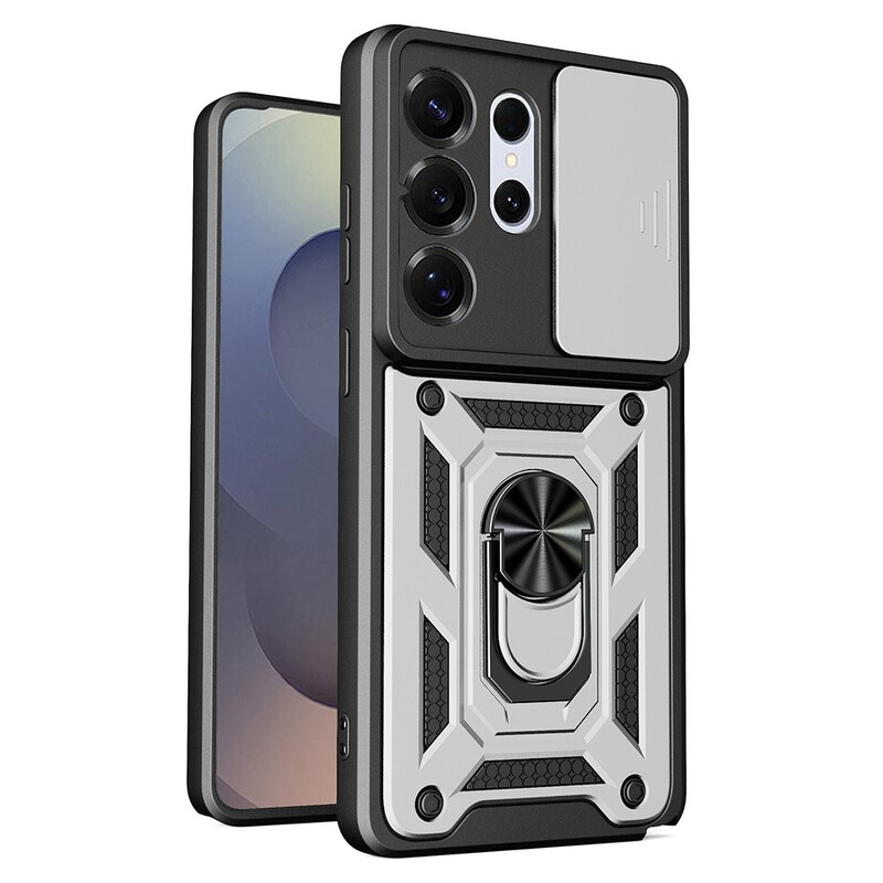 Husa Armor » Samsung S26 Ultra (S948), CamSlide, Ring Stand, SILVER