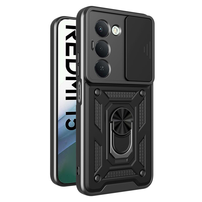 Husa Armor » Xiaomi Redmi 15C 4G, CamSlide, Ring Stand, BLACK