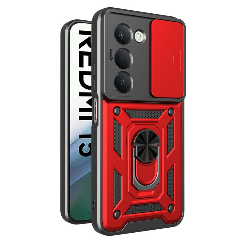 Husa Armor » Xiaomi Redmi 15C 4G, CamSlide, Ring Stand, RED