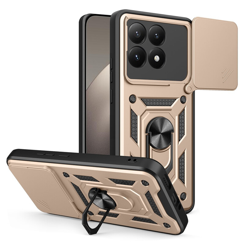 Husa Armor » Xiaomi 15T, CamSlide, Ring Stand, GOLD