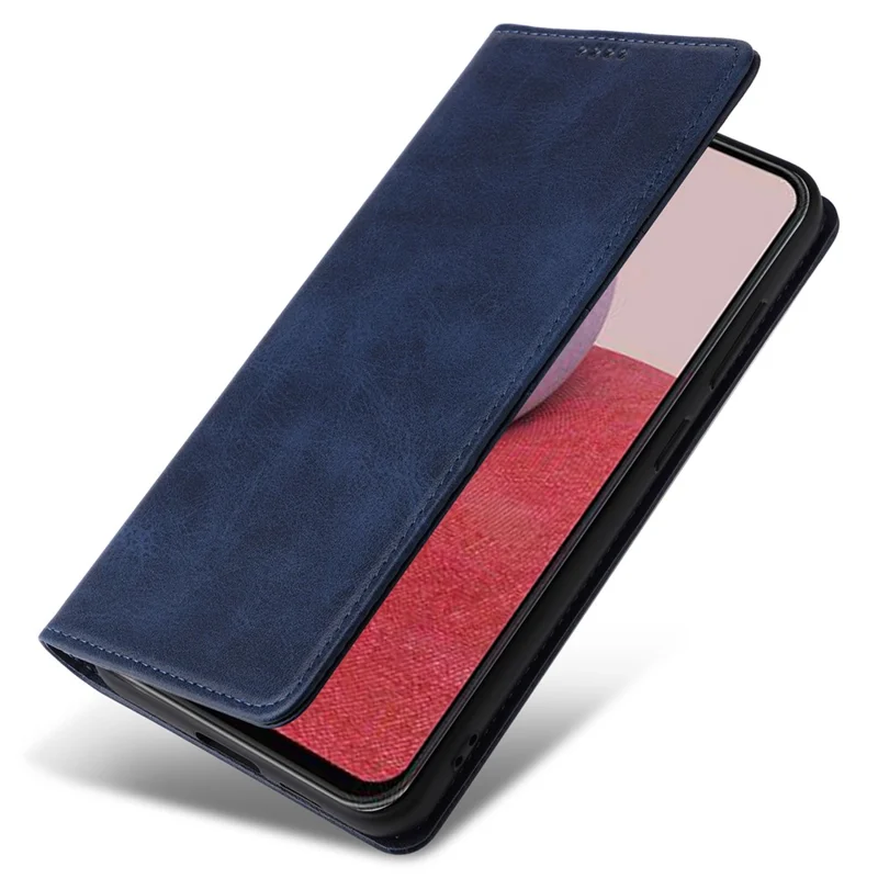 Husa Flip Leather » Xiaomi Redmi 15, Deluxe, Magnetic Wallet, Navy BLUE
