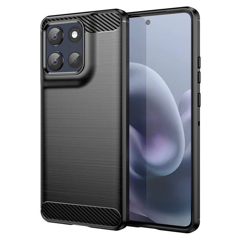 Husa Brush » Motorola Moto G86, TPU, Metall Look, BLACK