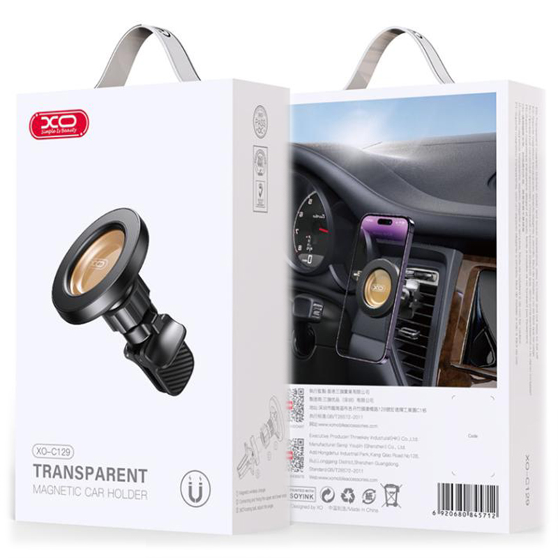 XO (C129) Suport Auto, Magnetic, montaj Ventilatie, MagRing, MultiAngle, Black