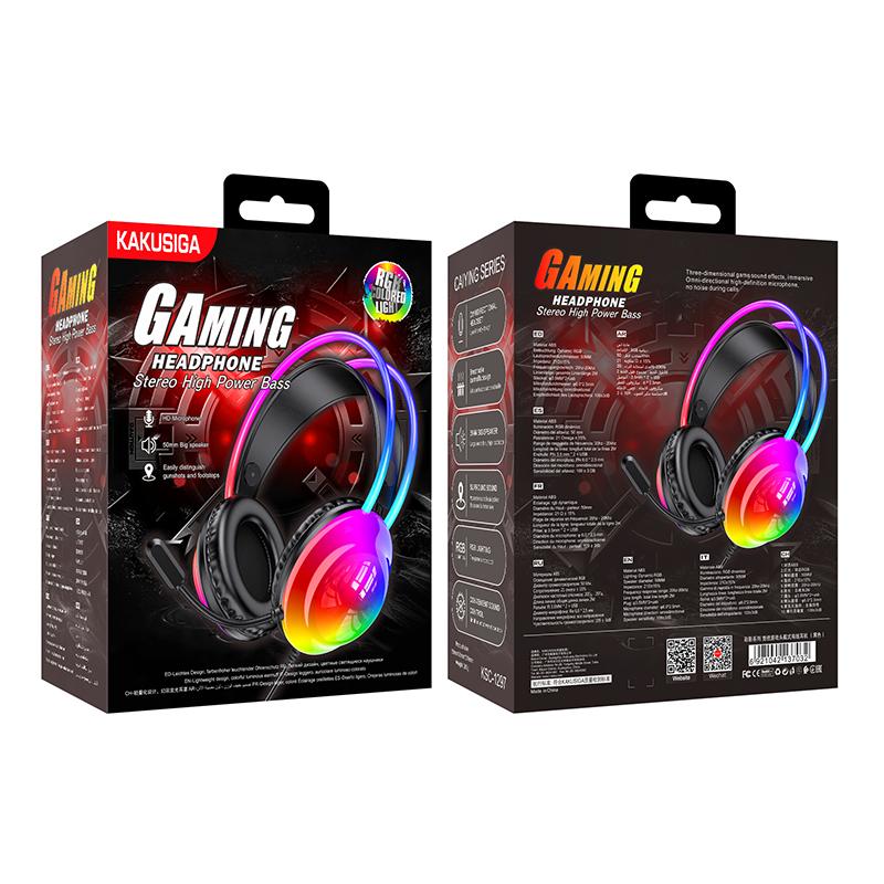 Kaku (KSC-1297) Casti cu Fir, On Ear, 3.5mm, 2m cablu, Gaming, Light Ambient, Black