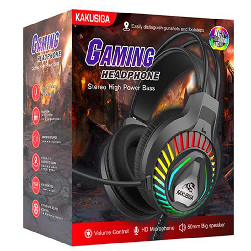 Kaku (KSC-849) Casti cu Fir, On Ear, 3.5mm, 2m cablu, Gaming, Light Ambient, Black