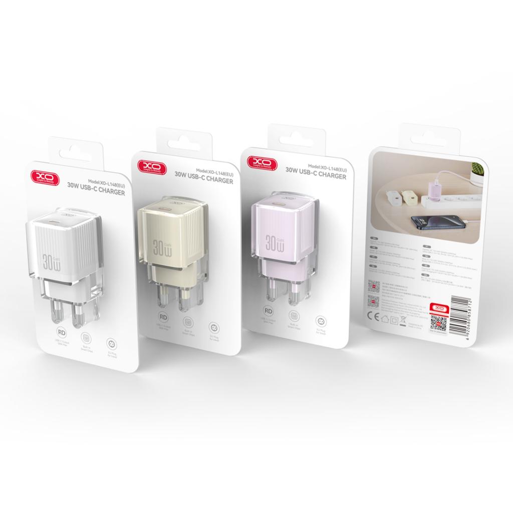 XO (L148) - Incarcator Retea, 18W, 5V, 3A, 1xUSB-C, White