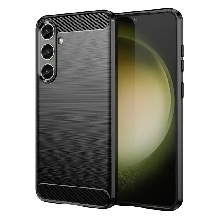 Husa Brush » Samsung S25 Plus (S936), TPU, Metall Look, Black