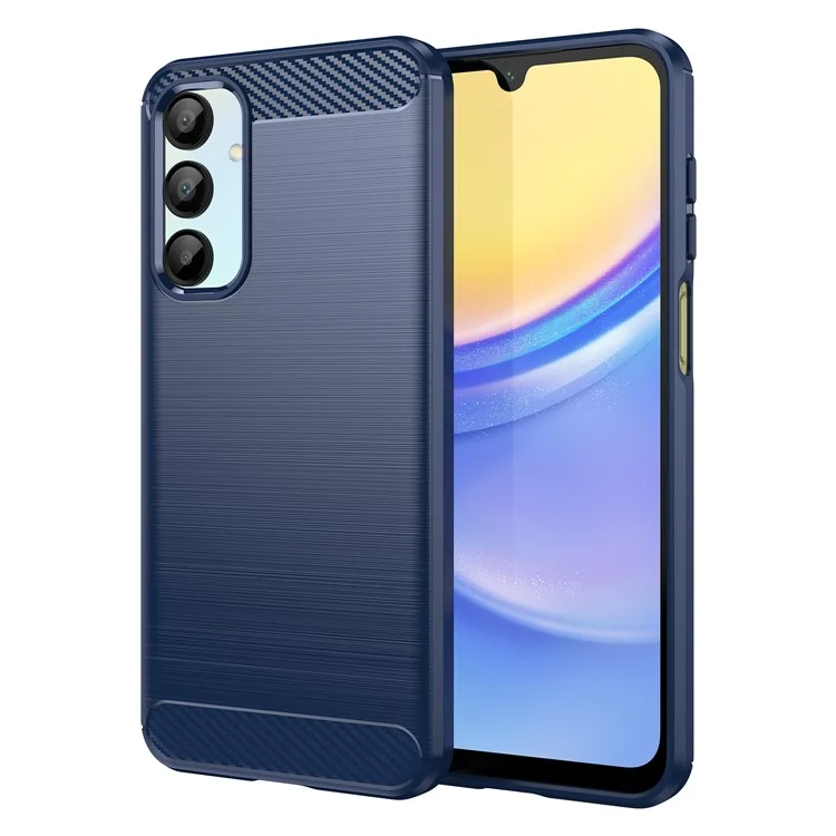Husa Brush » Samsung A06 (A065), TPU, Metall Look, Blue