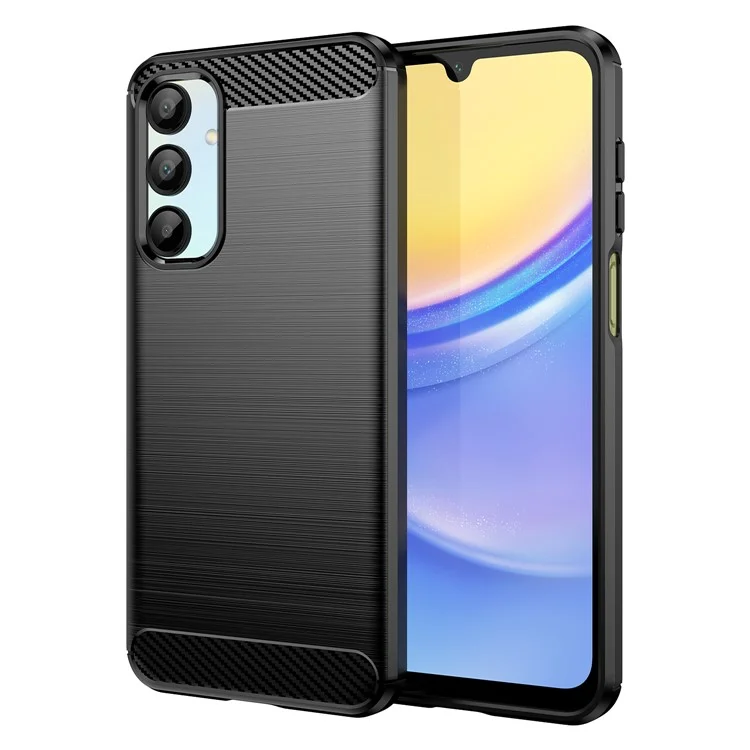 Husa Brush » Samsung A06 (A065), TPU, Metall Look, Black