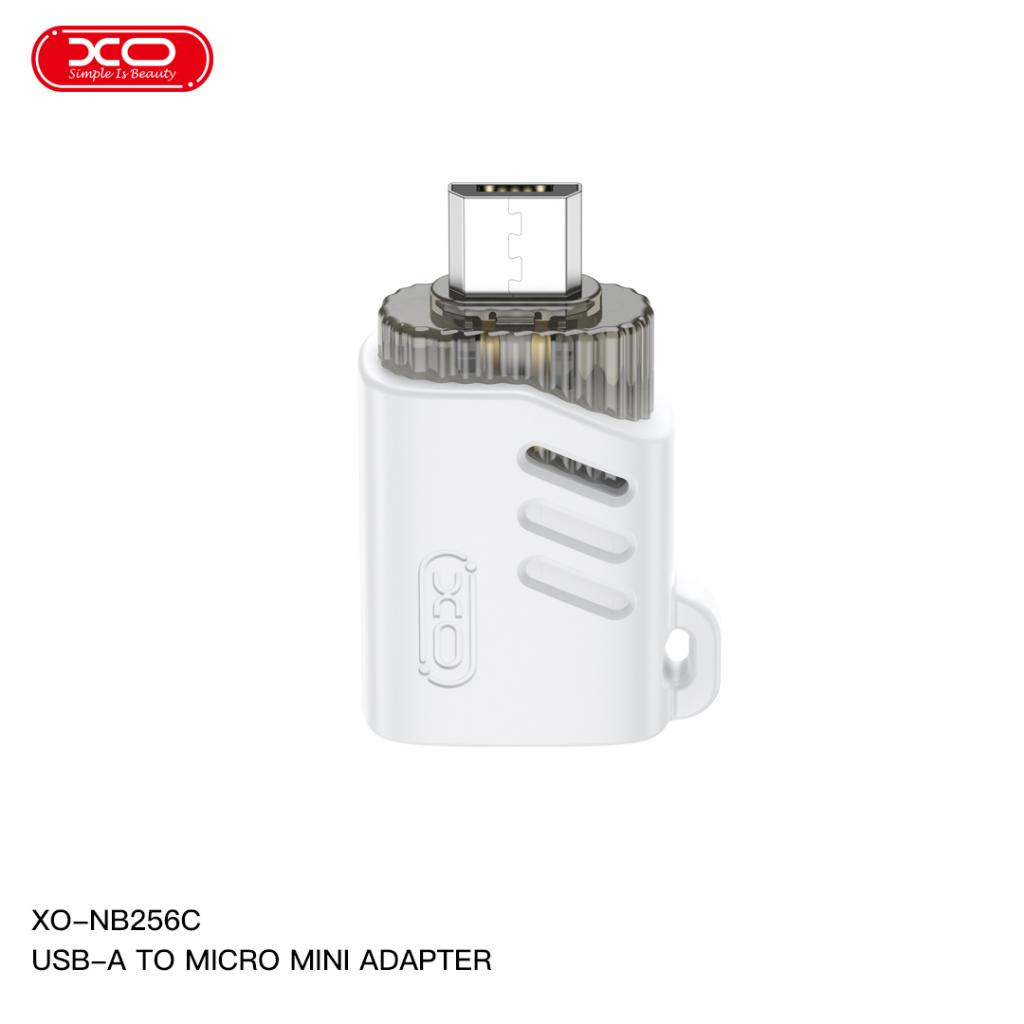 XO (NB256C) - Adaptor OTG Transfer, USB-A la MicroUSB, 480Mps, White