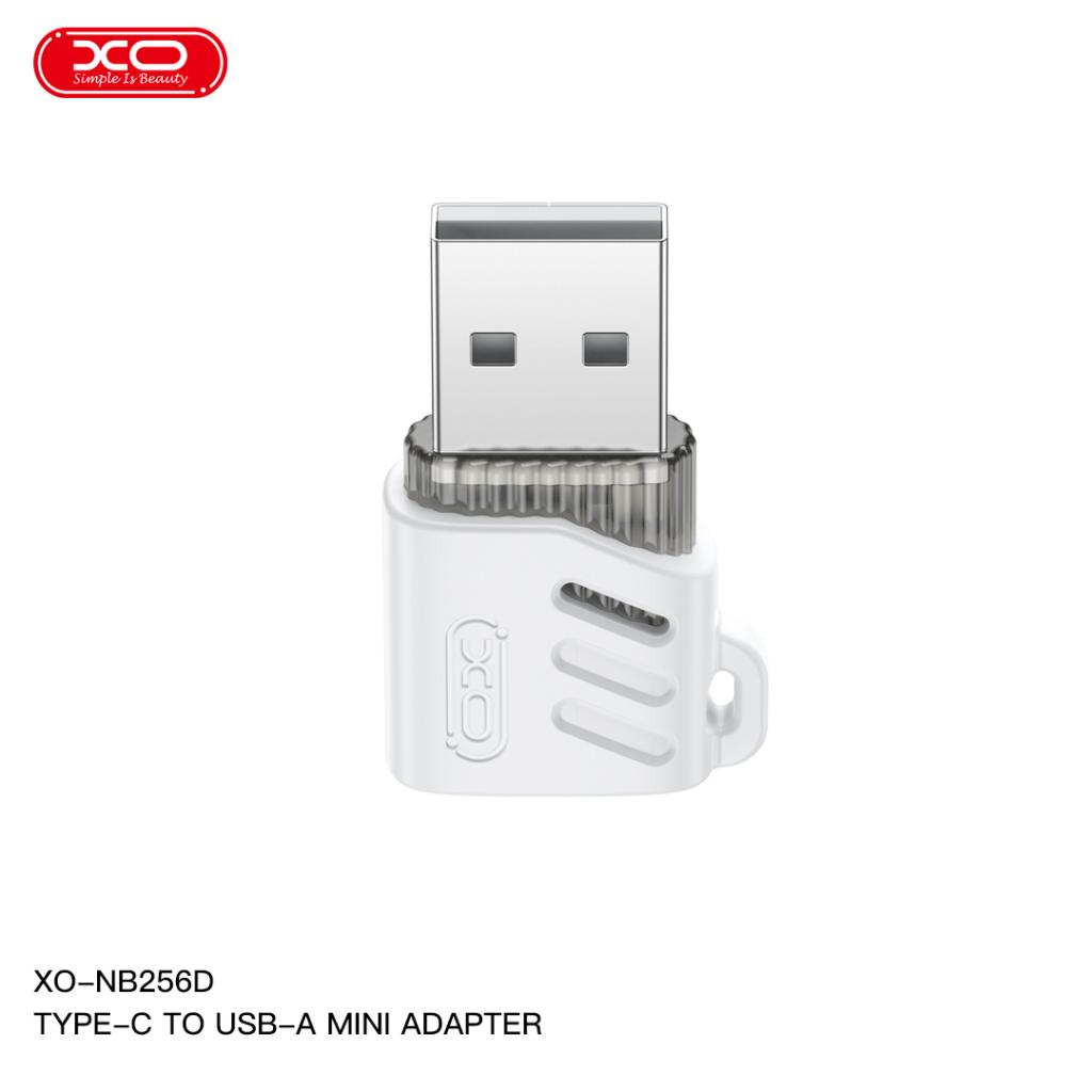 XO (NB256D) - Adaptor OTG Transfer, USB-C la USB-A, 480Mps, White