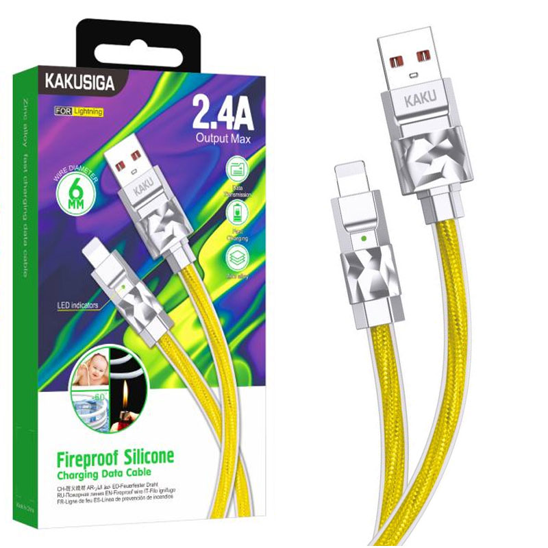 Kaku (KSC-956) - Cablu Date si Incarcare, USB-A la Lightning, 2.4A, 1m, GOLD