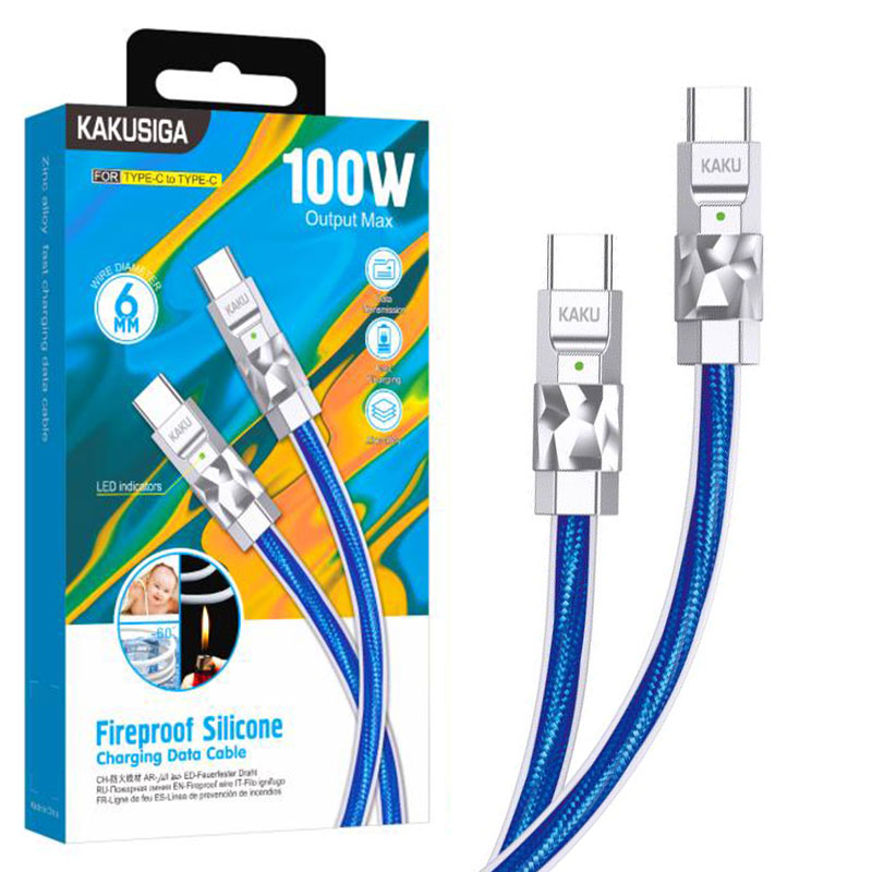 Kaku (KSC-956) - Cablu Date si Incarcare, USB-C, PD65W, QC3.0, 1m | Blue