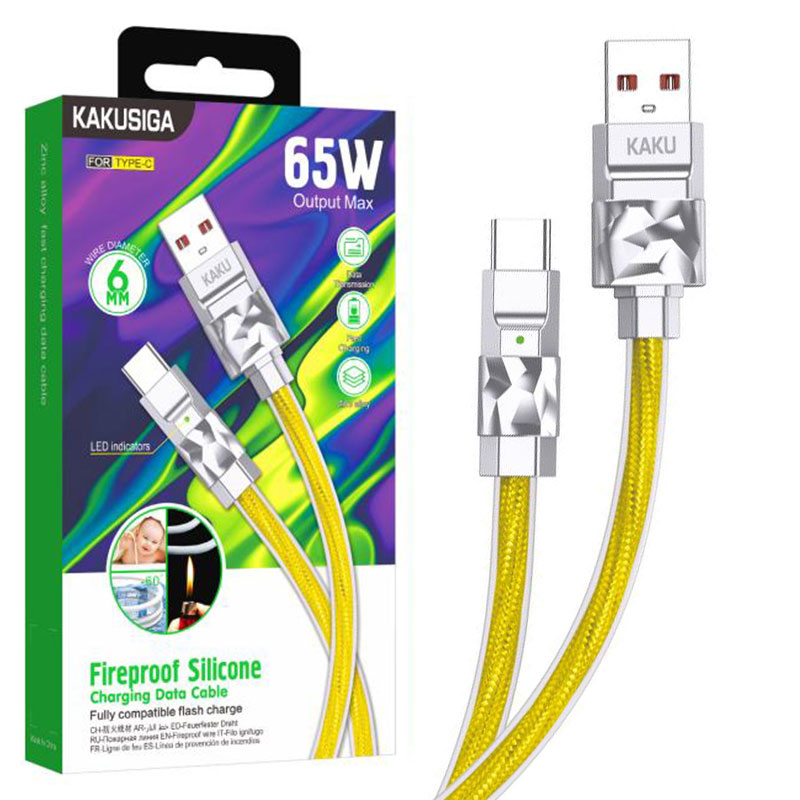 Kaku (KSC-956) - Cablu Date si Incarcare, USB-A la USB-C, 65W, 1m, GOLD