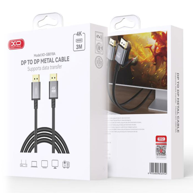 XO (GB018A) - Cablu Audio si Video, HDMI la HDMI, HD 4k, 3m, TARNISH