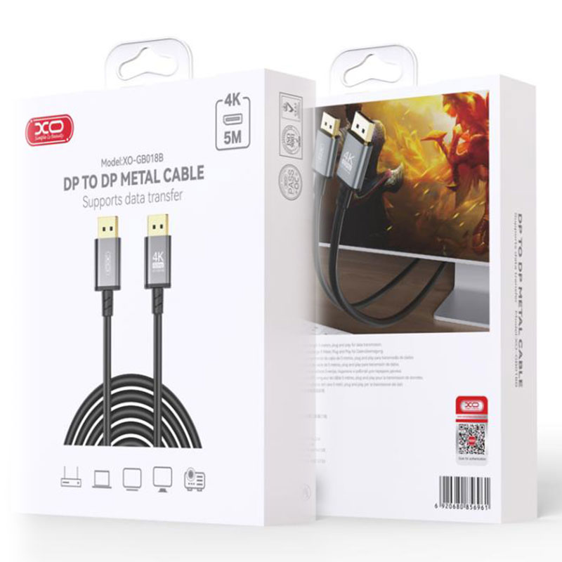 XO (GB018B) - Cablu Audio si Video, HDMI la HDMI, HD 4k, 5m, TARNISH