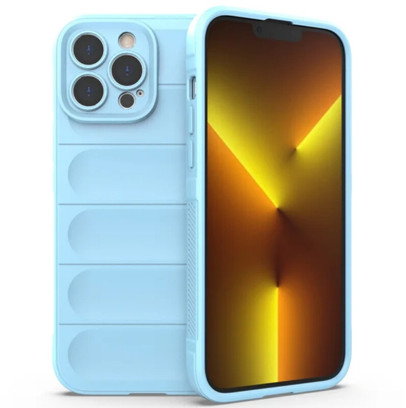 Husa Wave, pentru iPhone 16 Pro Max, Microfiber, Grip Anti-Shock, TPU, Baby Blue