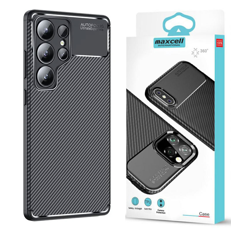 Husa AutoFocus » Samsung S25 Ultra (S938), Carbon Grain, Black