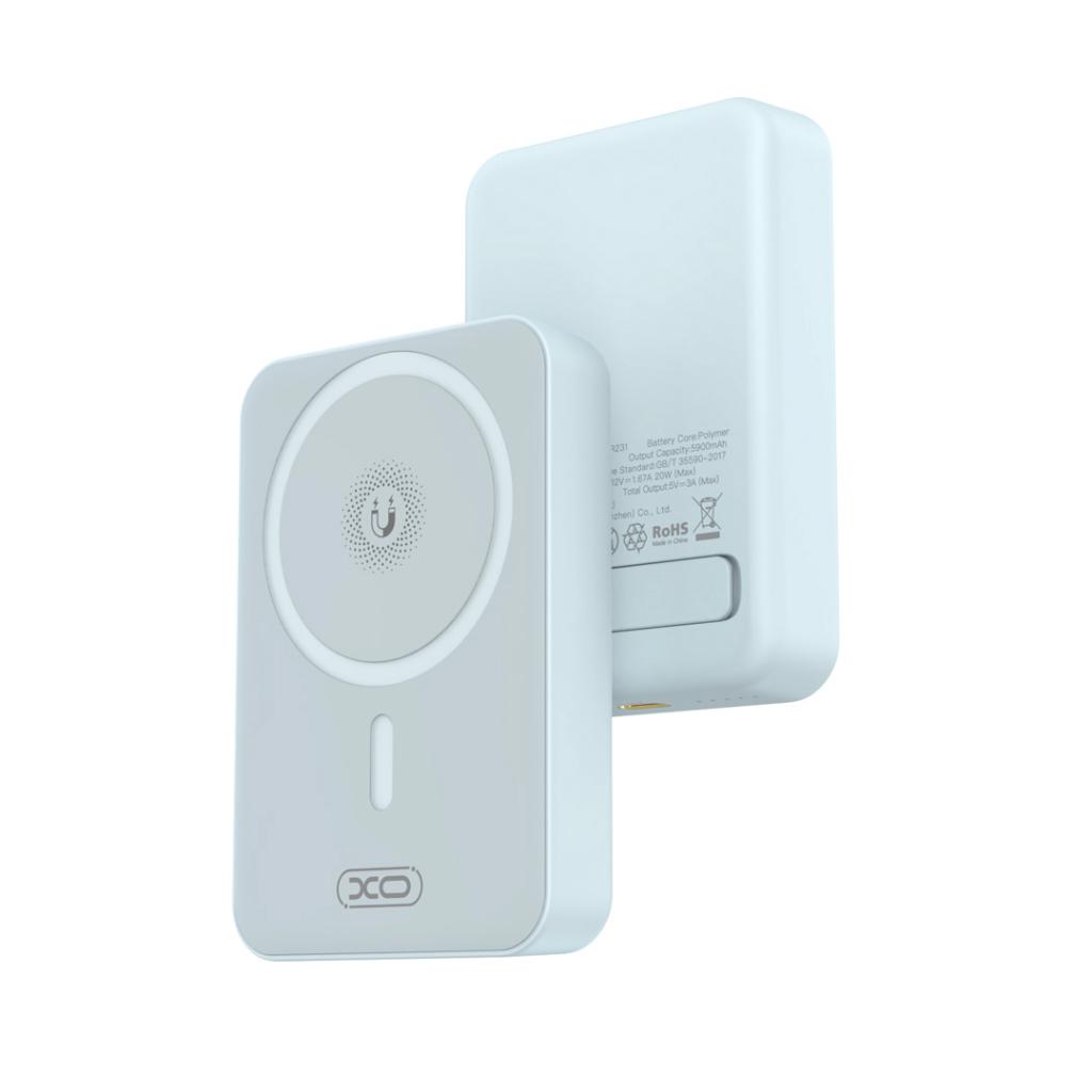 XO (PR231) - Baterie Externa, PowerBank Wireless 15W+PD20W, Magnetica, Suport Stand, 10000mAh, Fast Charge | Blue
