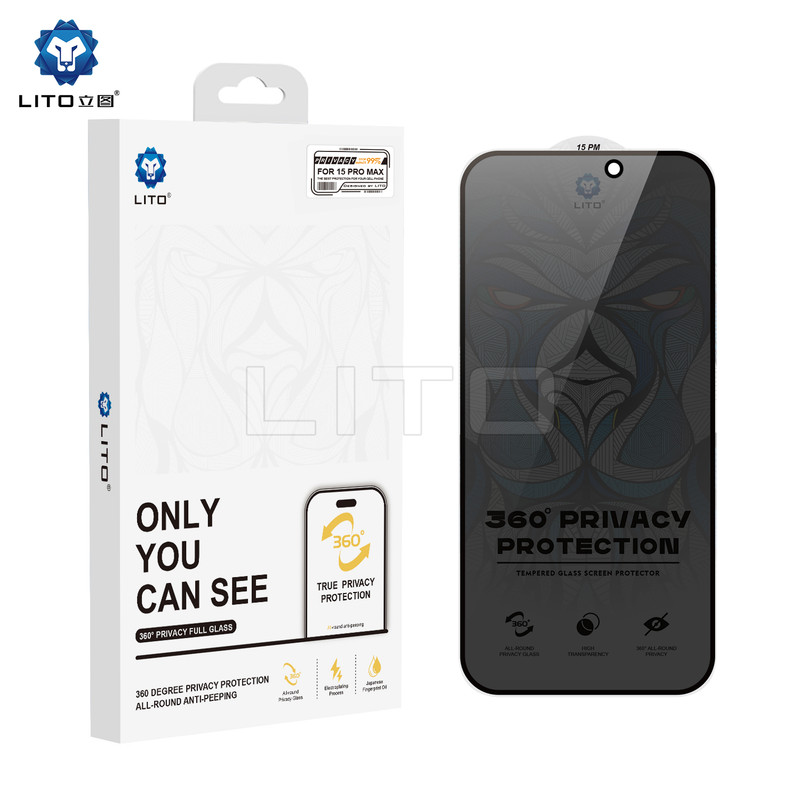 Lito » Folie D+ Ultra Privacy » iPhone 14 Pro, Black frame