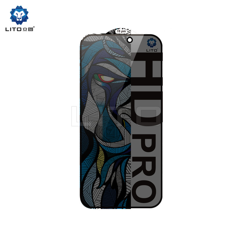 Lito » Folie HD Privacy » iPhone 14 Pro - AntiSpy, Black contur [set 10 buc]
