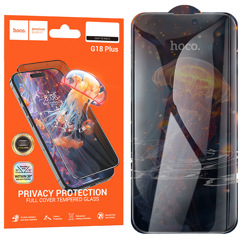 Hoco (G18+) » Folie Privacy » iPhone 16 Pro - Glass HD Shield