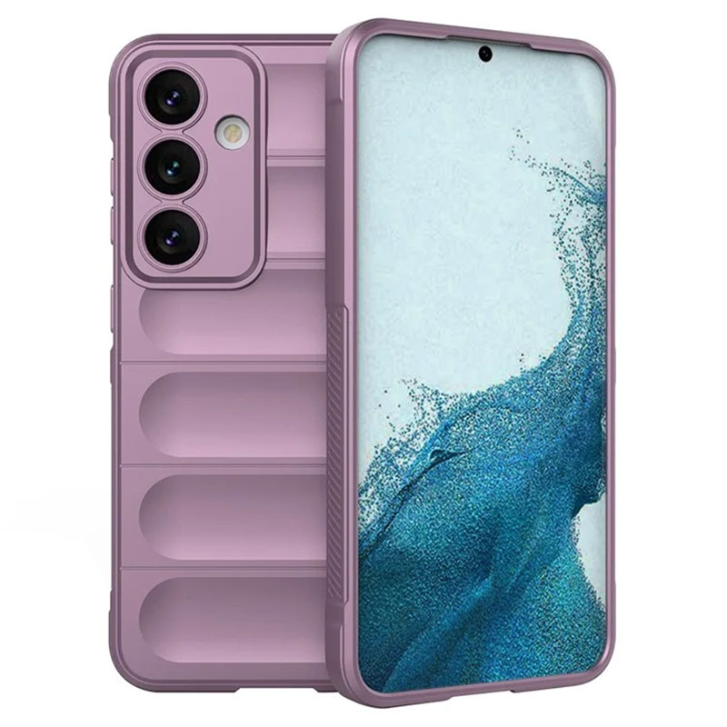 Husa Wave - Samsung S23 FE (S711) - Grip Microfiber, ShockProof, Light Purple